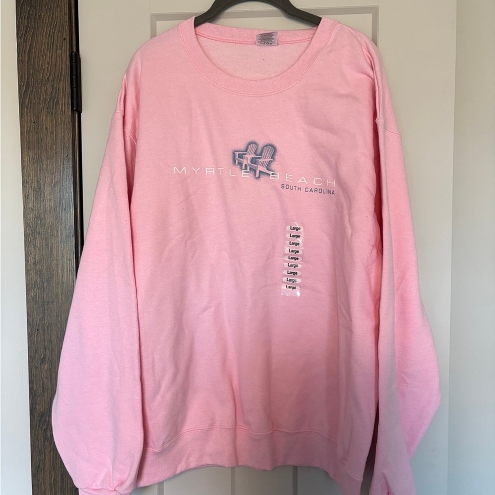 Jerzees Pink Crew Neck Sweater